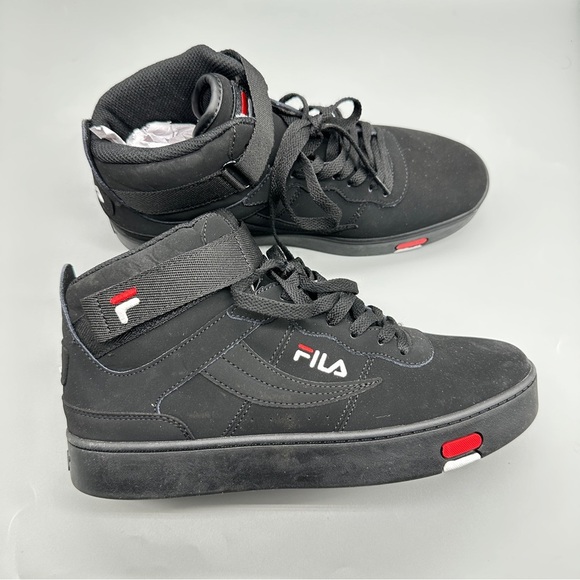 Fila V-10 Lux High-Top Sneakers – Men’s Size 9 Black/Red/White New in Box - Picture 4 of 10